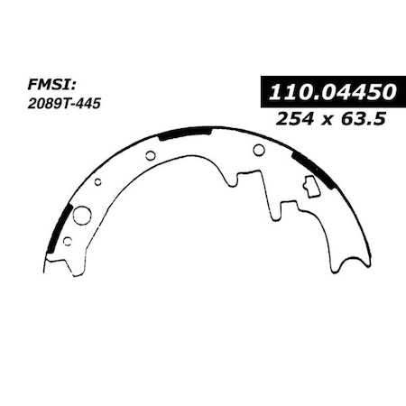 Centric Parts Centric Brake Shoes, 111.04450 111.04450